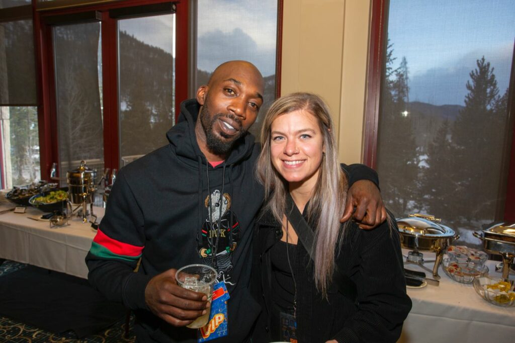 Stevie Williams of DGK and Sara Lentz of Zumiez 