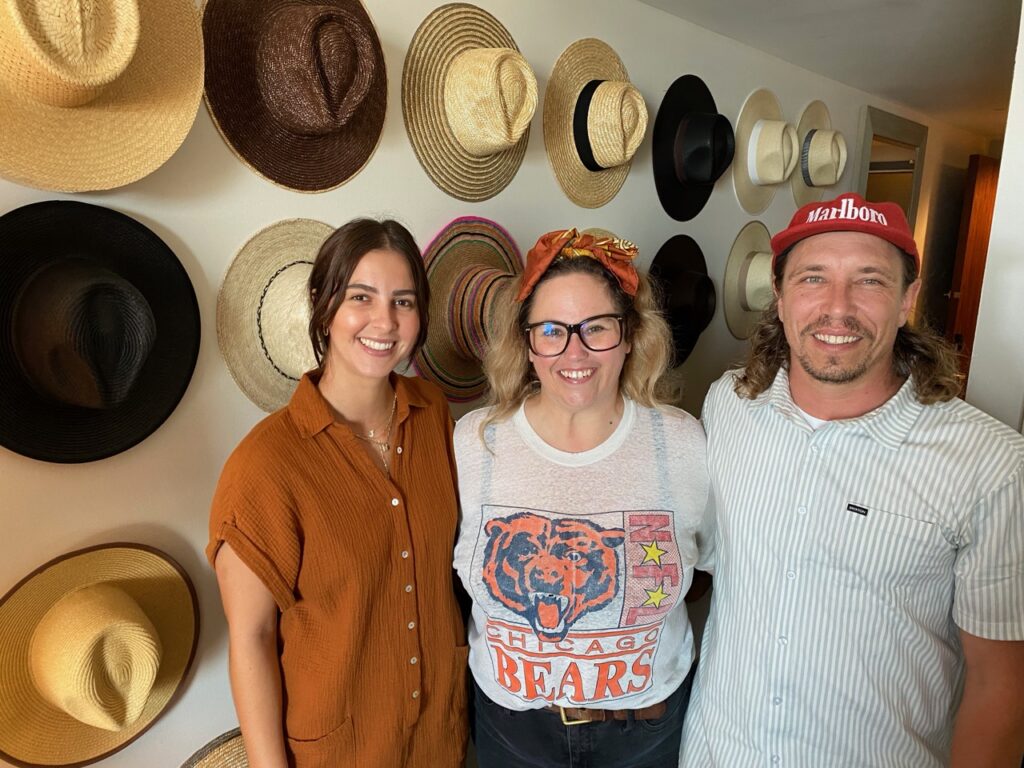 Jack's Women's Buyer Janna Purcell with Brixton's Jillian Leeman and Dan Dumalski