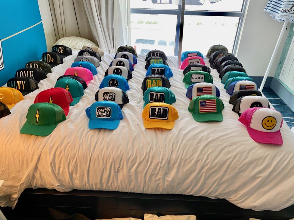 Local Beach hats - the company is owned by former La Jolla CEO Toby Bost