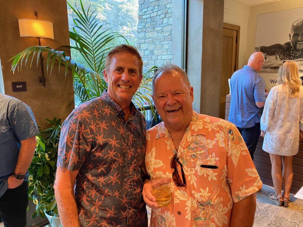 Kelly Miller of Visit Huntington Beach and the one and only Peter Townend