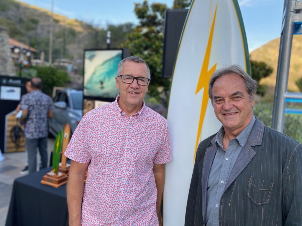 Surf Expo SVP Roy Turner and SIMA Environmental Fund President Paul Naude