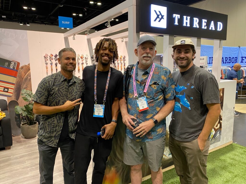 Alan Ek of Madson, Brandon Lowery of USA Surfing, Dave Nash of Sun Diego, and Trevor Reese of Thread