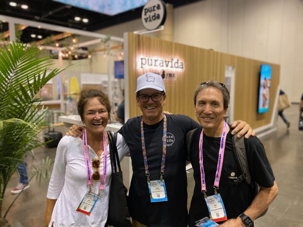 April Vaughn of Whale Bone, John Gothard of Pura Vida, and Kim Ball of Hi-Tech