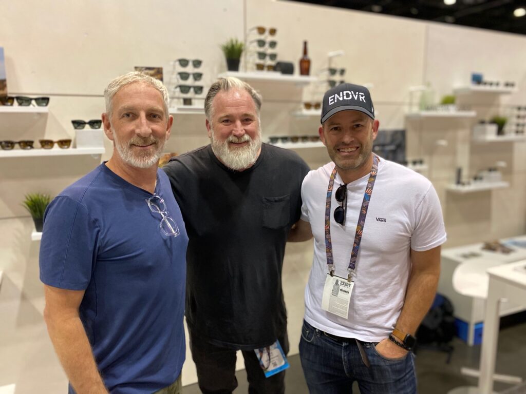 Eric Carlson and Eddie Doyle of Otis with Stephen Gendron of ENDVR