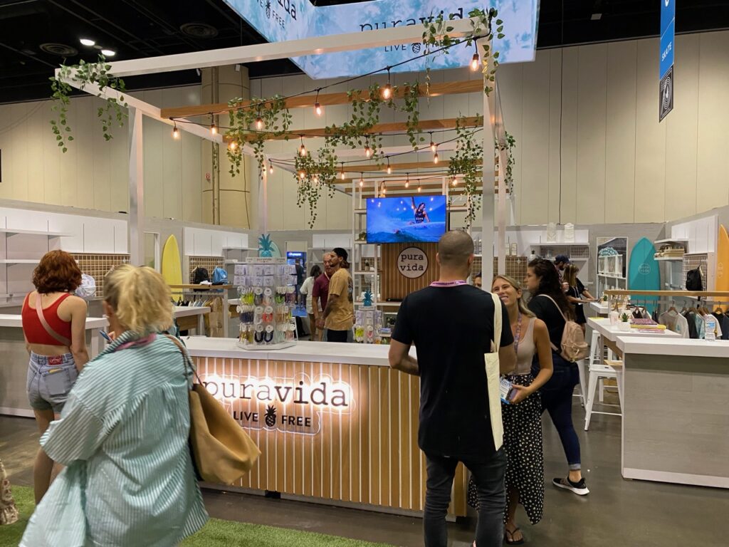 The new Pura Vida booth built by Wise Owl Productions