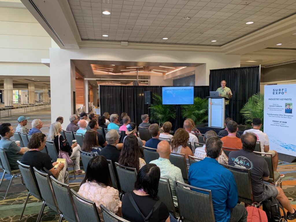 A good crowd turned out to hear Shaun Tomson speak