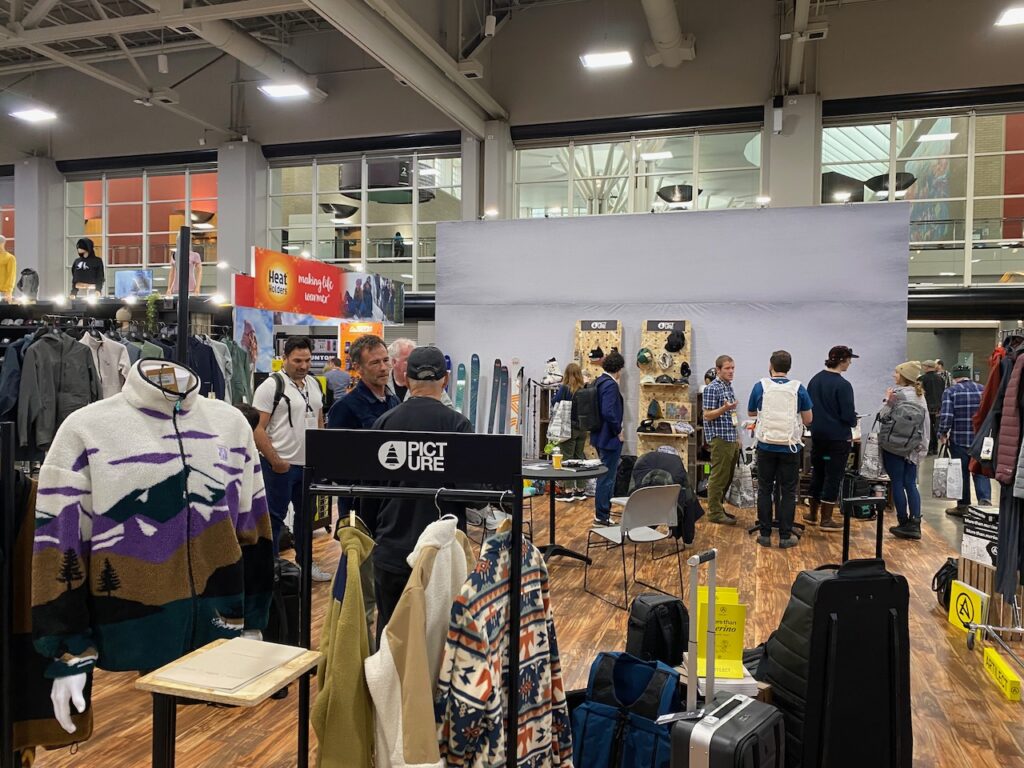 Global Sales Guys created a booth with the brands it represents, including Picture and Db Bags