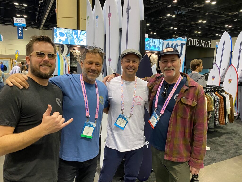 LG Shaw of WRV, Jeff Booth of Distant Local, Charlie Setzler of Party Pants, Kevin Morris of Heritage Surf