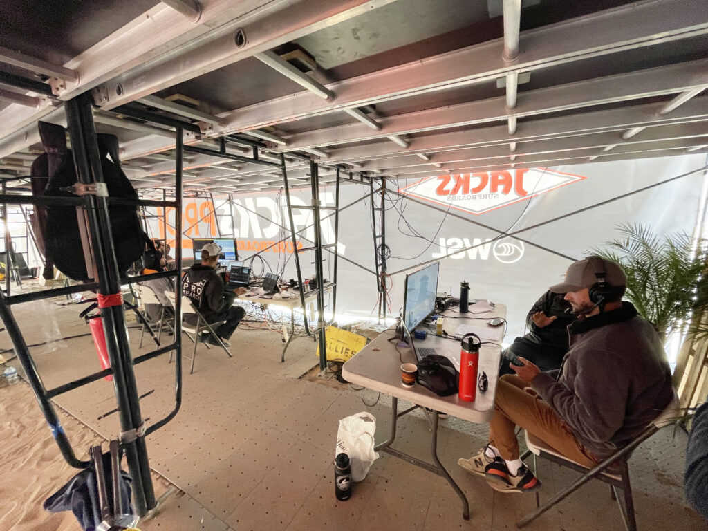 Behind the scenes at the Jack's Surfboards Pro. Photo by SES. 