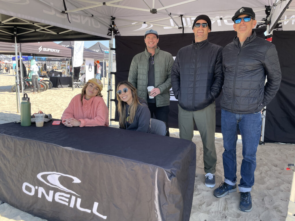 O'Neill's Kelly Hess, Arianna Arelis, Ryan Mangan, Matt Sims, and Garth Tarlow. Photo by SES. 