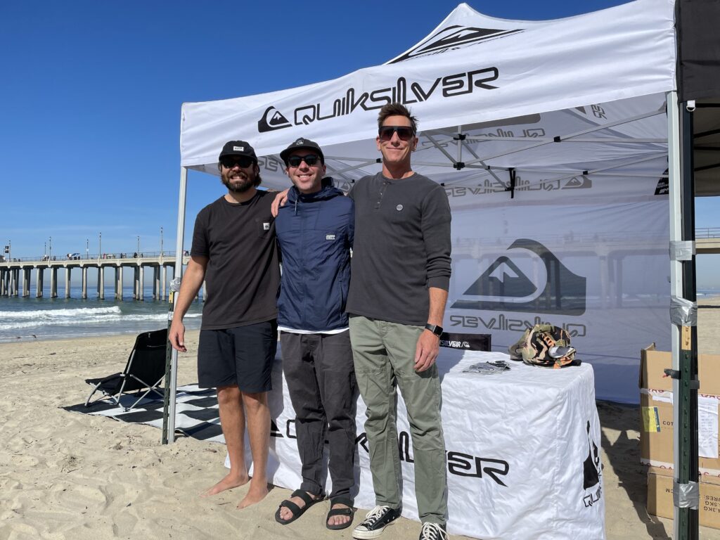 Quiksilver's Levi Cooley, Kyle Matias, and Benny Bigler. Photo by SES. 