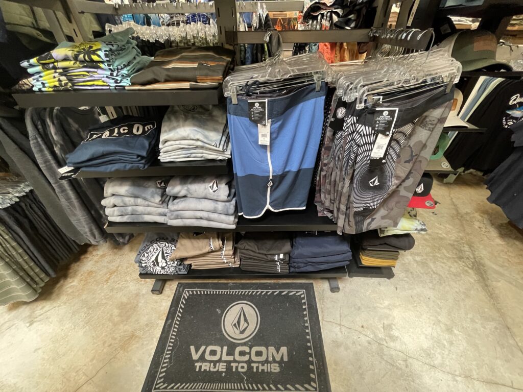 Volcom men's display. Photo by SES. 