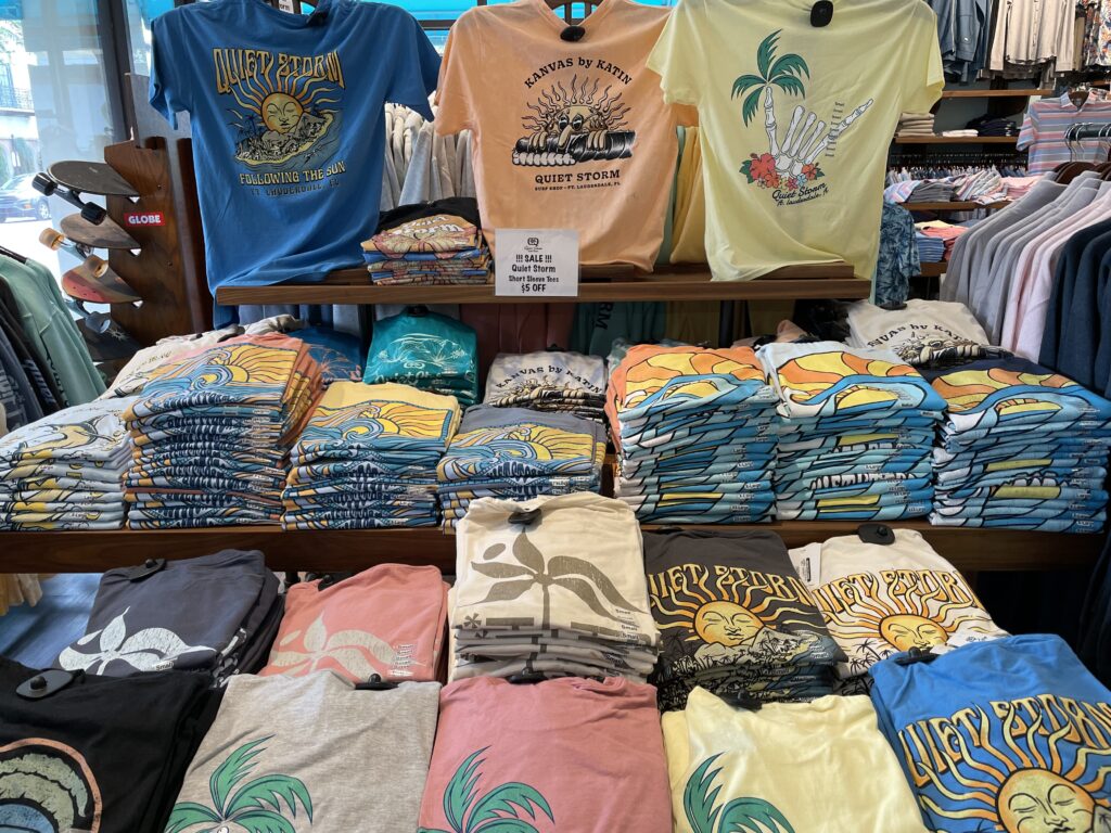 Quiet Storm T-shirts. Photo by SES. 