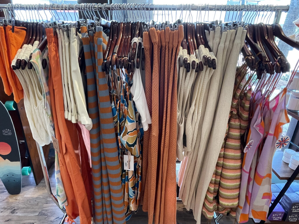 Bright colors and fun prints do well on the women's side. Photo by SES. 