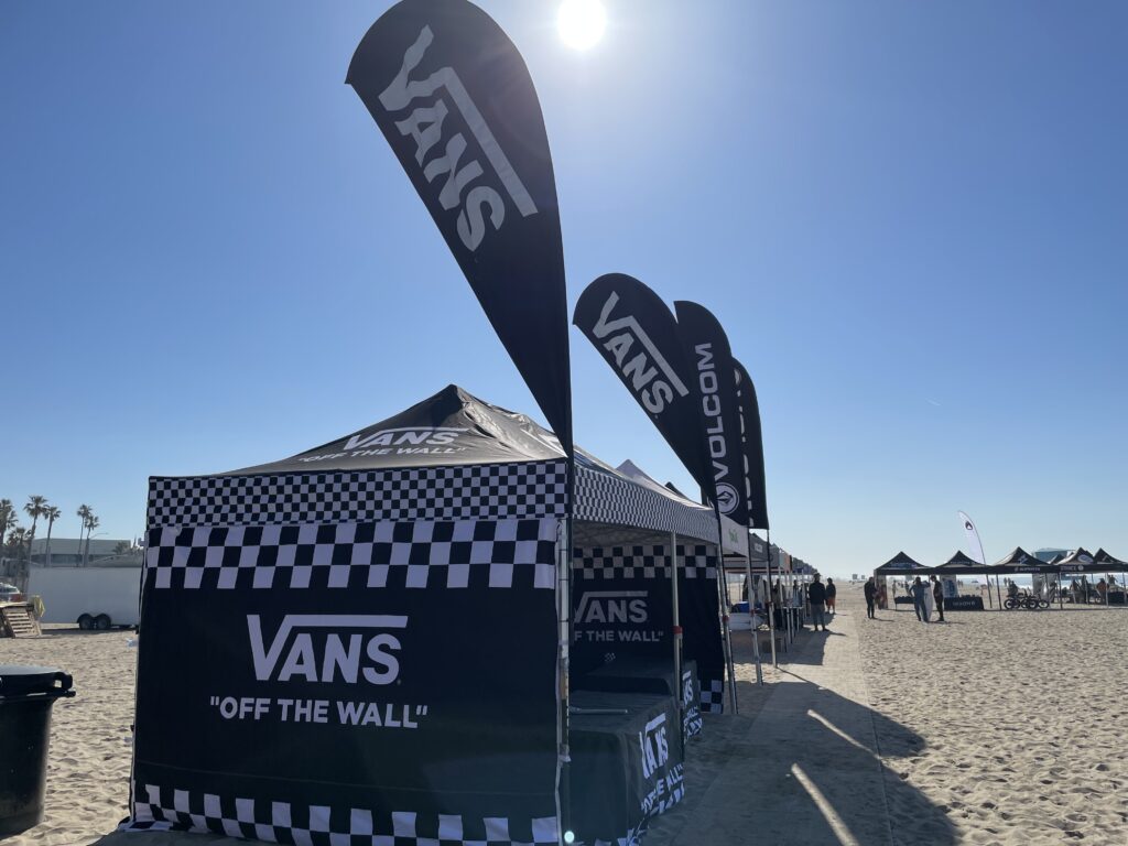 Vans and Volcom booths. Photo by SES. 
