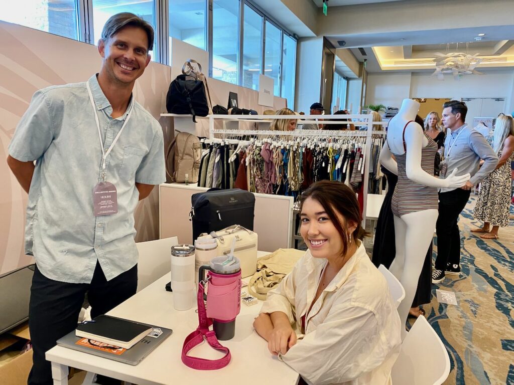 Kenny Hill of Stanley with Liberated Brands buyer Breanne Lee. Photo by SES.