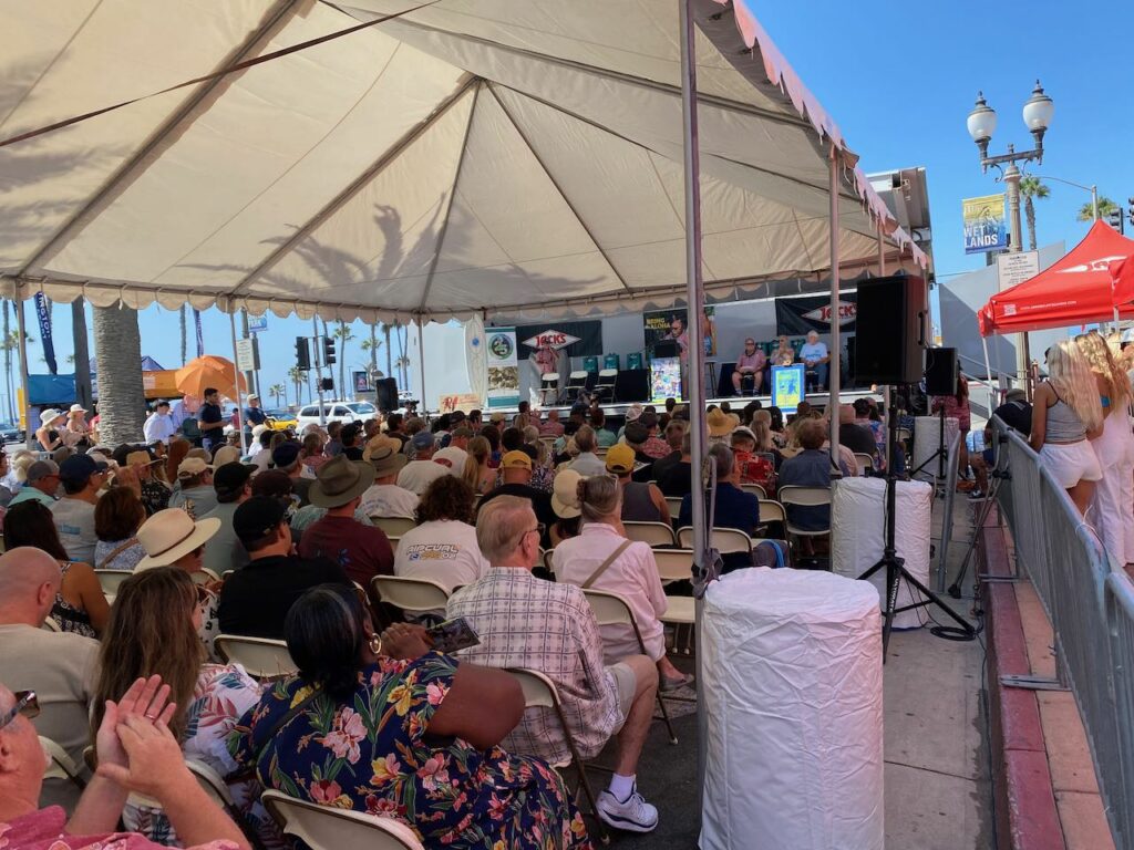 The Surfing Walk of Fame ceremony attracted a large crowd. Photo by SES.