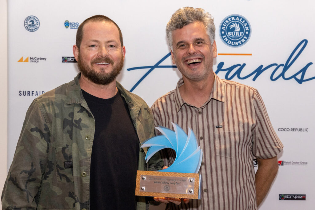 Shane Azar and Nick Boon of Volcom. Photo courtesy of SBIA.