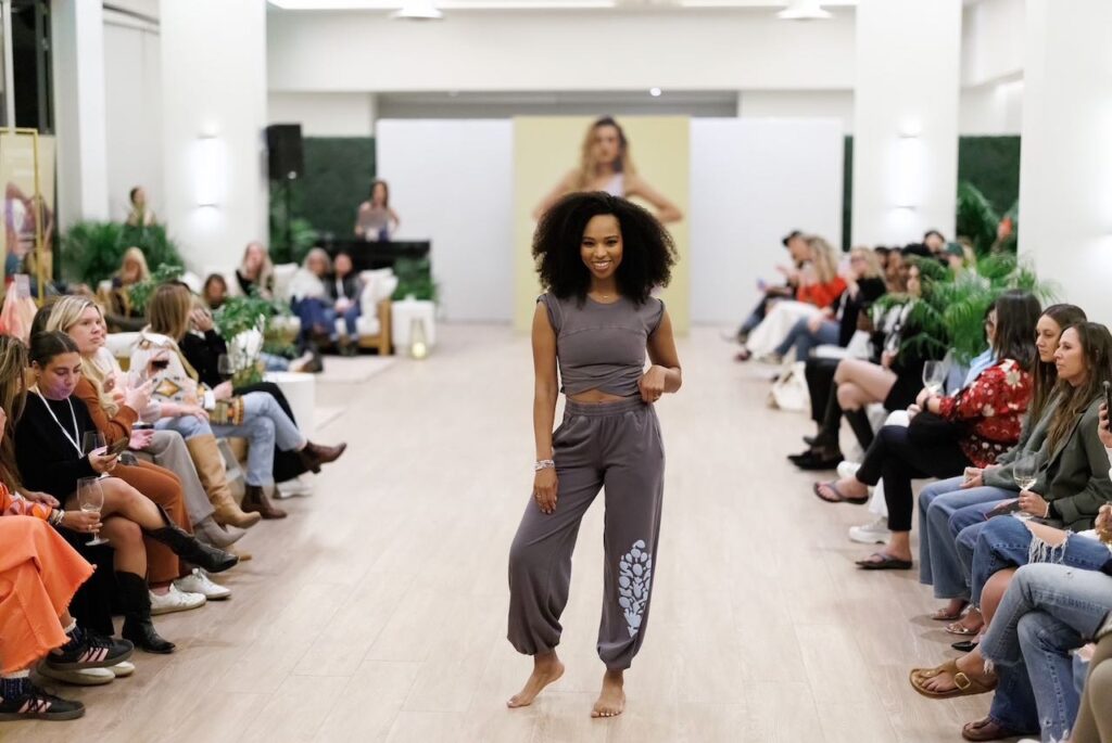 Free People activewear during the runway show. Photo courtesy of Collective Shows.