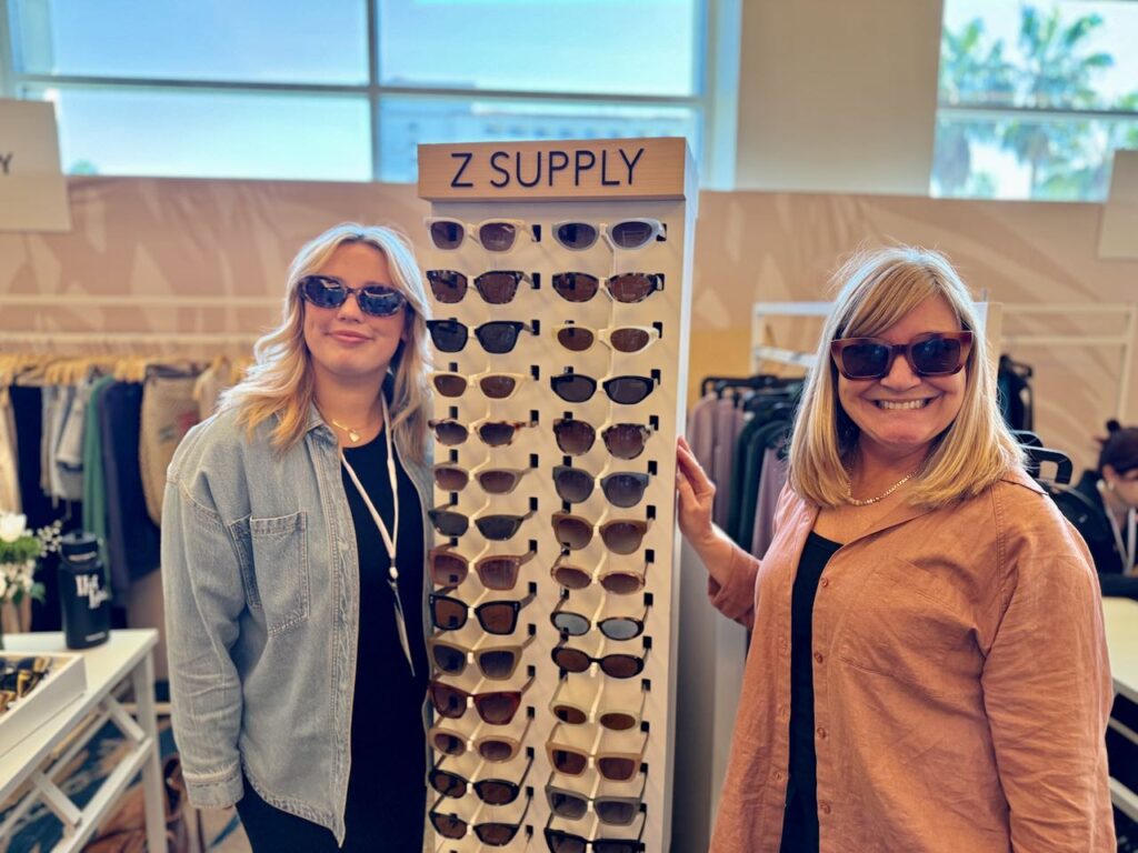 Bree Saenz and Angi Hart with Z Supply's revamped eyewear line. Photo by SESO.